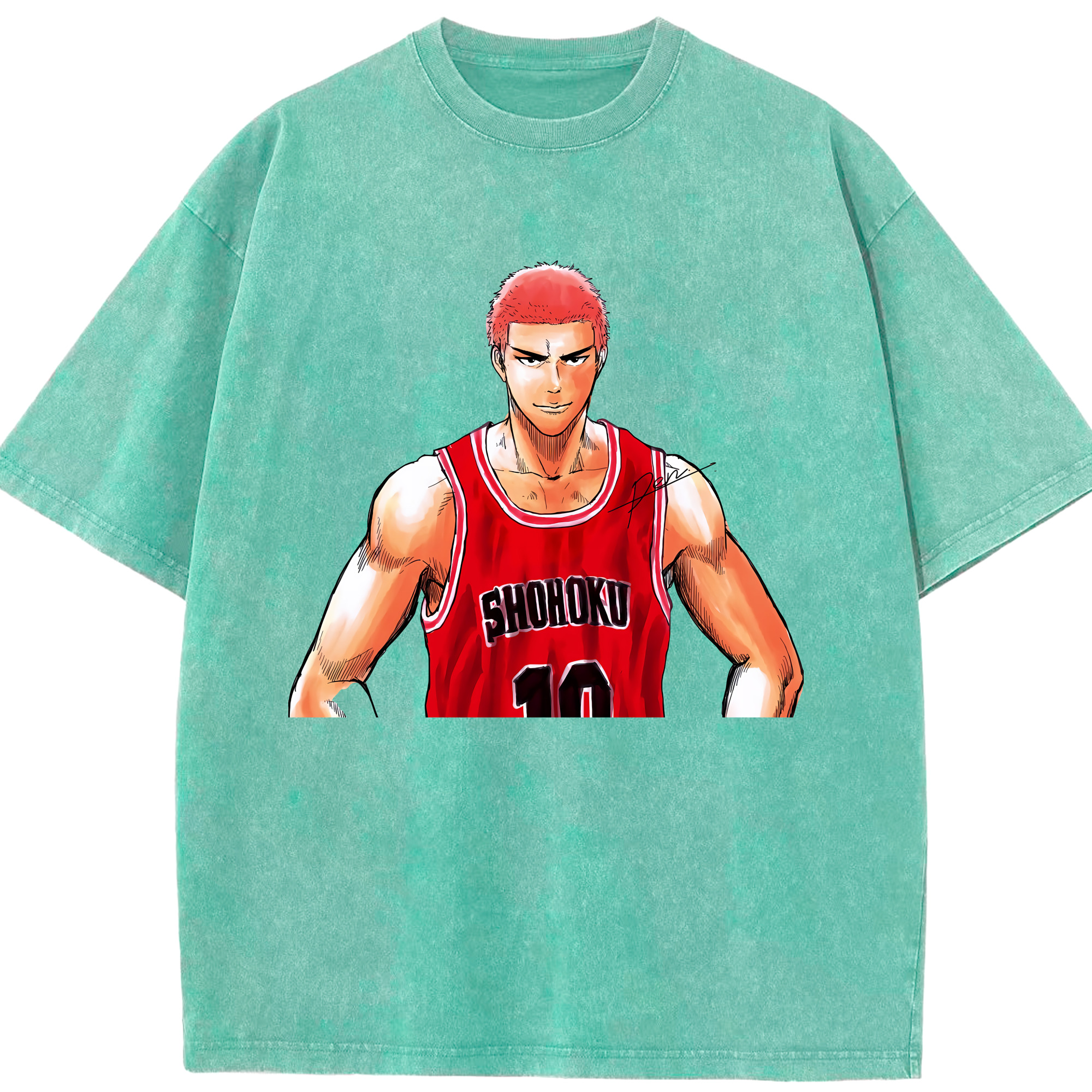 （画像用） SLAM DUNK／スラムダンク 綿100% ヴィンテージ風 半袖Tシャツ（フロントプリント）